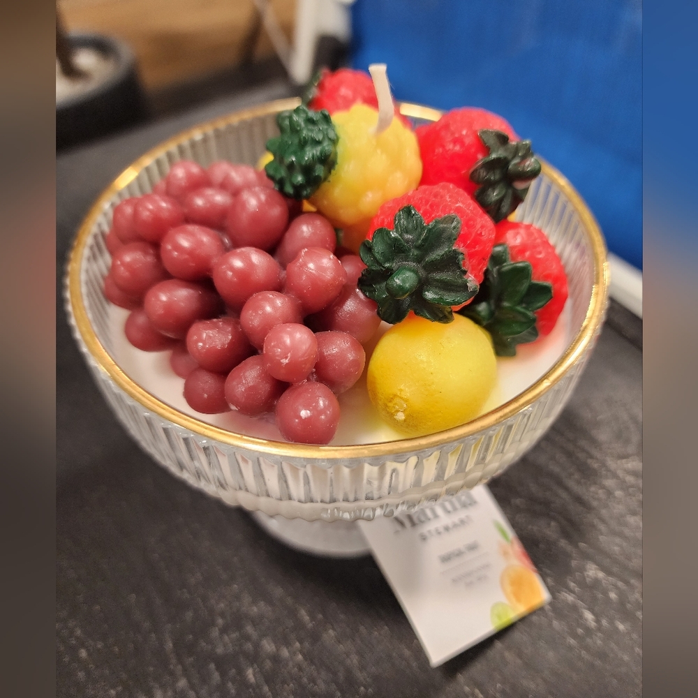Martha Stewart Bowl of Fruit - Glass Candle